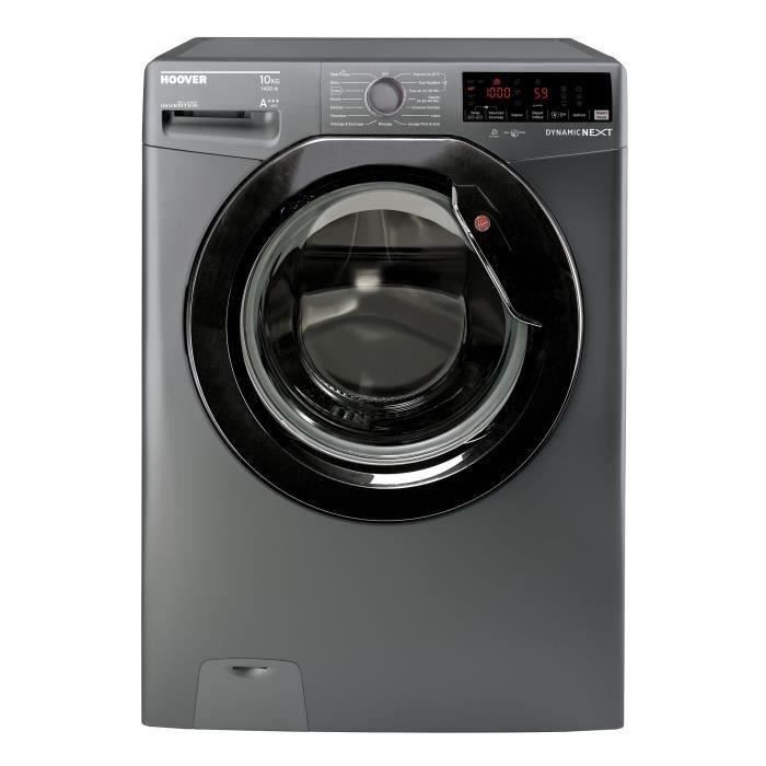 HOOVER DWOA410AHB7R1 - Lave-linge frontal - 10 kg - 1400 tours / min - A+++ - Anthracite