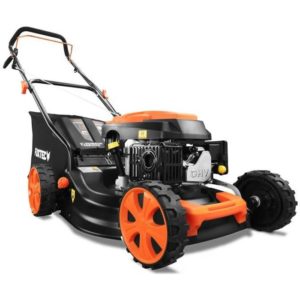 Tondeuse thermique poussée FUXTEC 4 temps 146cm3 3,5 CV capacité 50L fonction paillage mulching éjection latérale FX-RM4646ECO