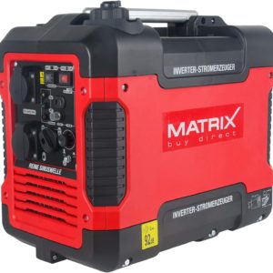 Matrix Générateur électrique Inverter à essence silencieux 4 temps 2000 W pour camping et garage