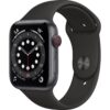 Apple Watch Series 6 (GPS + Cellular) - Boitier 44 mm aluminium gris avec bracelet sport noir - Apple