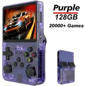 Console de jeux vidéo rétro - R36S - Purple - 20000 jeux intégrés - Écran IPS 3.5 pouces - Batterie 3500mAh