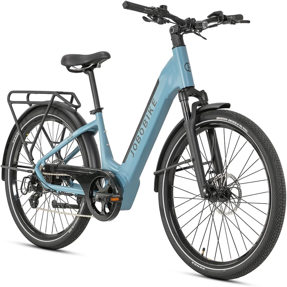 6135Ad18gpL._AC_SL1500_ OBOBIKE Dyno 27,5 Zoll Elektro-Citybike, Schwarz, 8-Gang Shimano, 250-W-Motor, Drehmomentsensor – Bild 1