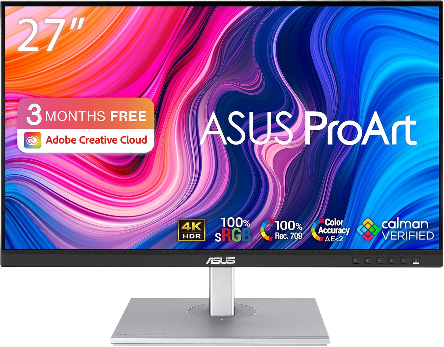 81LYZ+iaDzL._AC_SL1500_ ASUS ProArt PA279CV – 27-Zoll-4K-PC-Monitor – IPS-Panel – 3840 x 2160 – 350 cd/m² – DisplayPort, 2 x HDMI, USB-C & 4 x USB 3.0 – Delta E < 2 – HDR 10–100 % sRGB / 100 % Rec. 709 – 5 Jahre Garantie – Bild 1