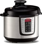 Tefal Schnellkocher, Schnellkochen, Multifunktional, 25 Programme, 6 l, für 6 Personen, Edelstahl schwarz, CY505EF0