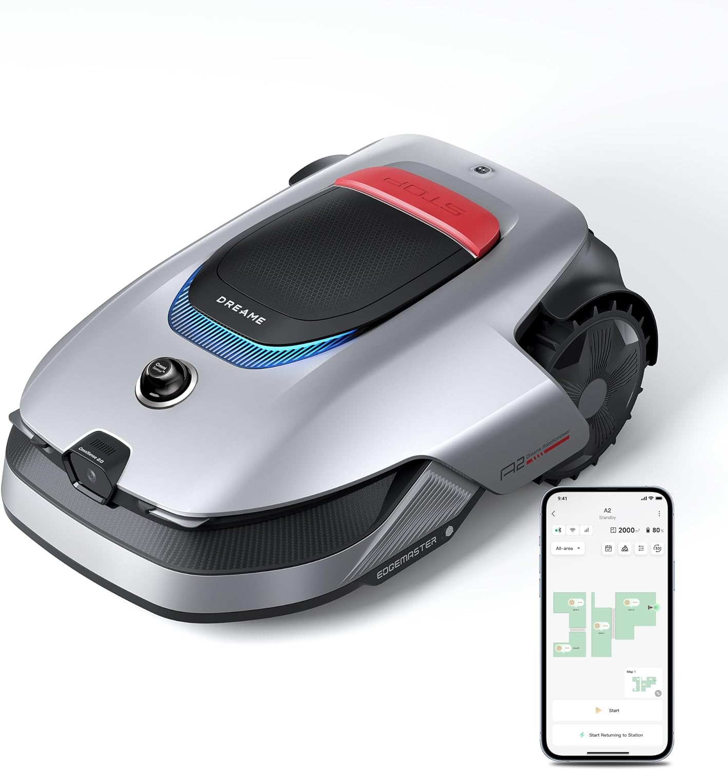 a1 DREAME A2 3000 Akku-Mähroboter mit peripherer Navigation und 360° 3D-LiDAR – Bild 1