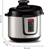 Tefal Schnellkocher, Schnellkochen, Multifunktional, 25 Programme, 6 l, für 6 Personen, Edelstahl schwarz, CY505EF0 – Bild 2