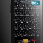 Cecotec Bolero Grandsommelier 34030 Schwarzer Kompressor-Weinkühlschrank, 34 Flaschen, 80 l