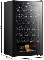 Cecotec Bolero Grandsommelier 34030 Schwarzer Kompressor-Weinkühlschrank, 34 Flaschen, 80 l – Bild 2
