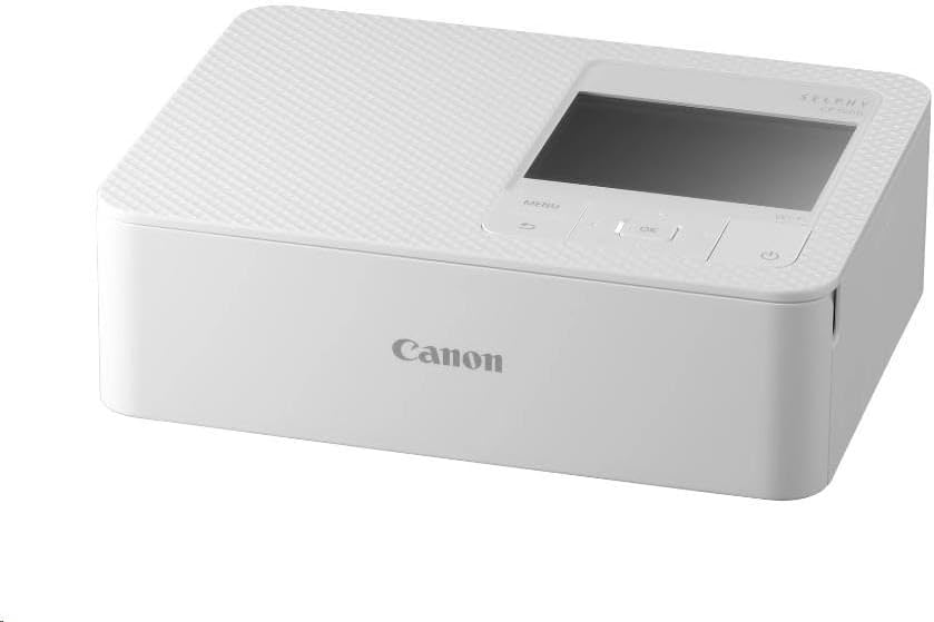 o1 Canon Selphy CP1500 Mobiler Fotodrucker mit Papierset, Weiß, Bluetooth-fähiger Drucker mit Zubehör, kompakt und leicht, mit 54 Blatt 4 x 6 Postkartenpapier – Bild 1