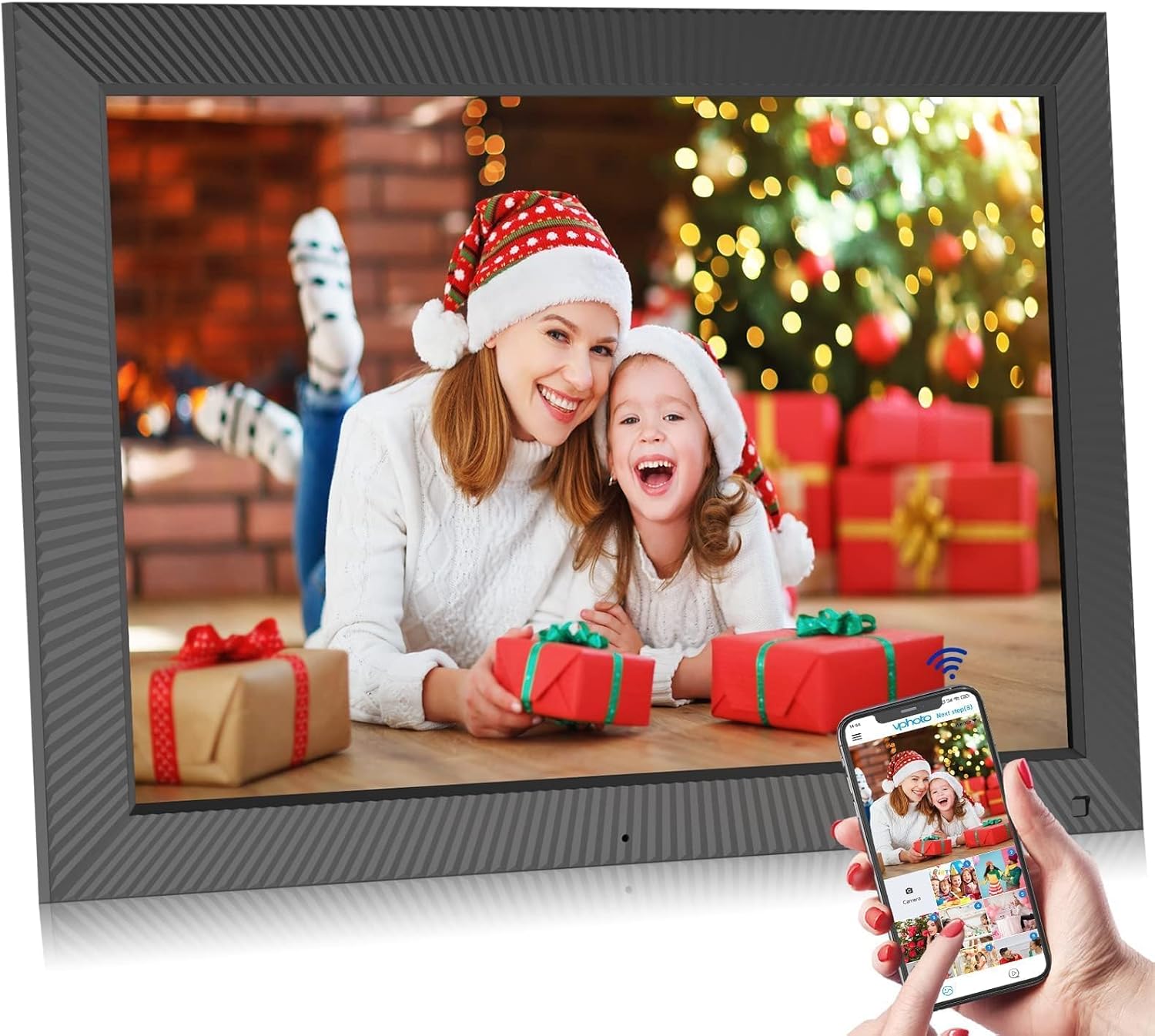 p1 Zoll-Digitalfotorahmen mit Dual-WLAN – 32 GB – Bewegungssensor – Volle Funktionalität – Sofortiges Teilen von Fotos und Videos per App oder E-Mail – Unbegrenzter Cloud-Speicher – Bearbeitung – Bild 1