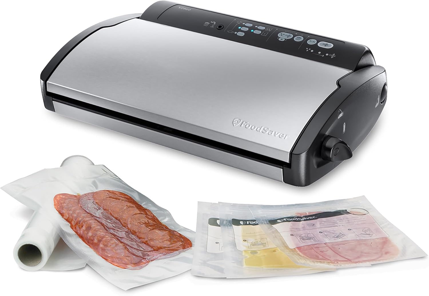 p1 FoodSaver Vakuumiergerät mit Rollen- und Schneidefach und 3 Saugstufen – Bild 1