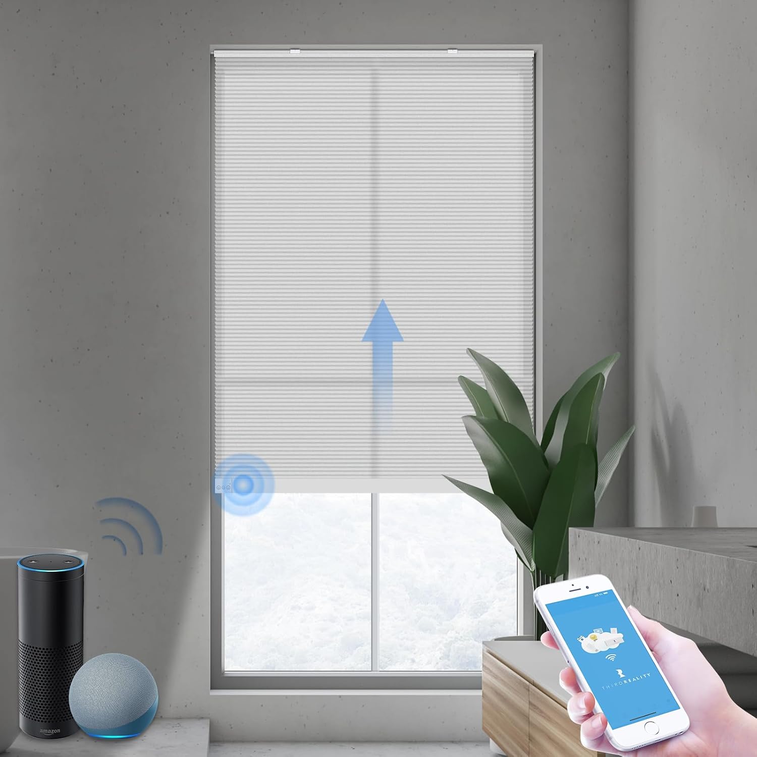 q1 THIRDREALITY ZigBee Smart Motorisierte Jalousie mit Fernbedienung – Bild 1