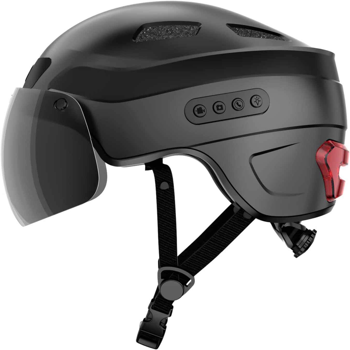 r1 Fahrradhelm für Erwachsene, intelligenter Bluetooth-Helm mit Fahrtenaufzeichnung und LED-Rücklichtfunktion für abnehmbares Visier – Bild 1