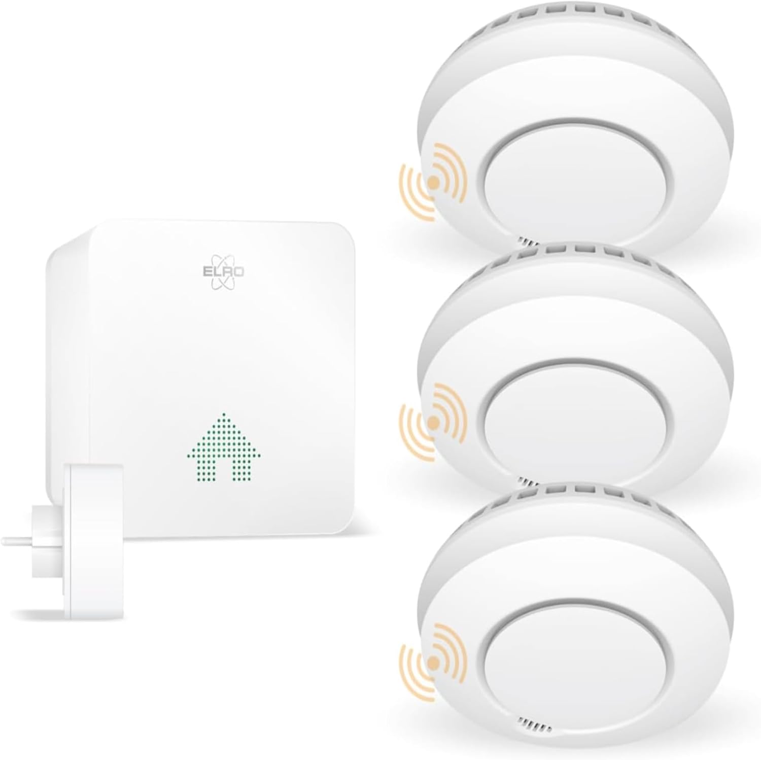 s1 ELRO Connects SF500S Rauchmelder-Set – Komplettset mit K2-Anschluss + 3 drahtlosen Rauchmeldern – Bild 1
