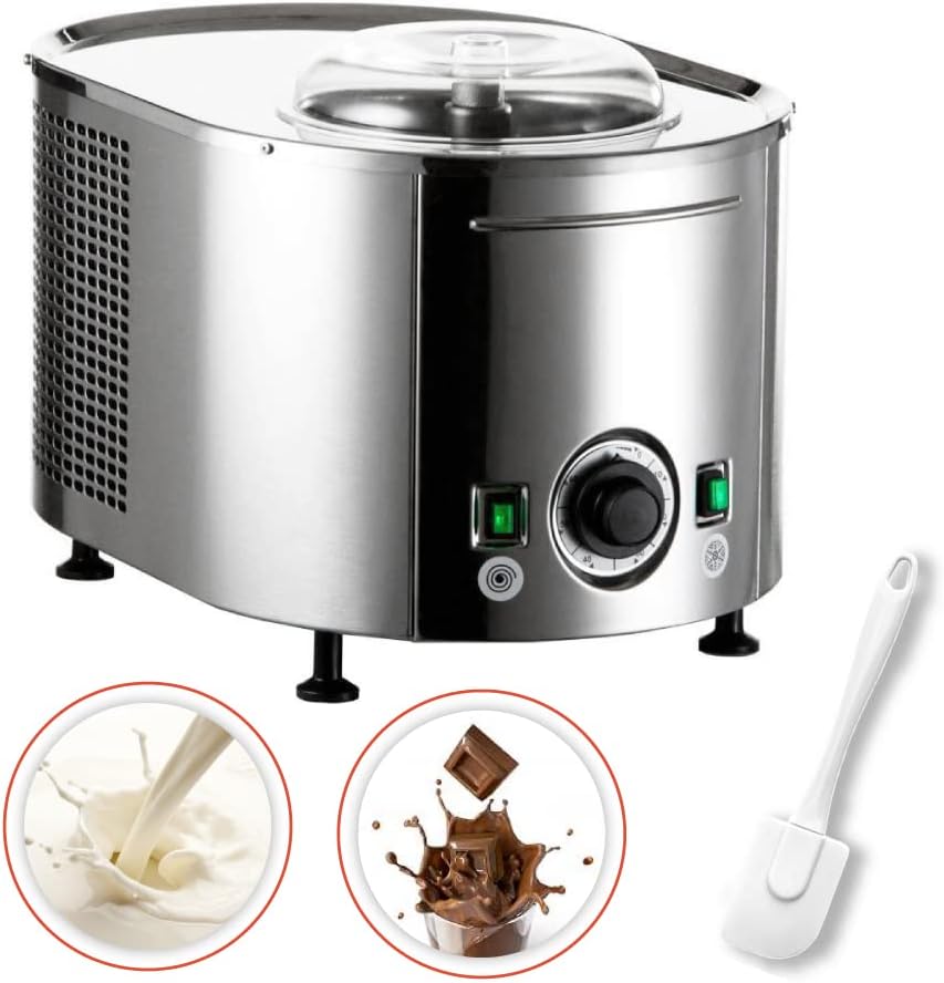 s1 Musso Mini Lussino 4080 Gourmet-Eismaschine mit zwei Geschmacksrichtungen und Silikonspatel – Bild 1