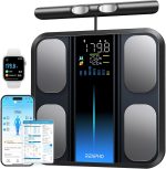 RENPHO Digitale Personenwaage mit 8 Elektroden, BMI-Messung, Körperfettanteilsmessung, Muskelmassenmessung, Körperzusammensetzungsanalyse und MorphoScan-Basis