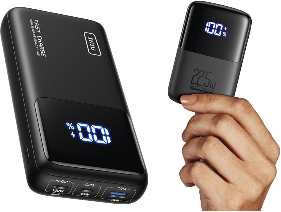 t1 INIU Externer Akku, 25000 mAh, 100 W Powerbank mit Schnellladefunktion, USB-Akku und Powerbank – Bild 1