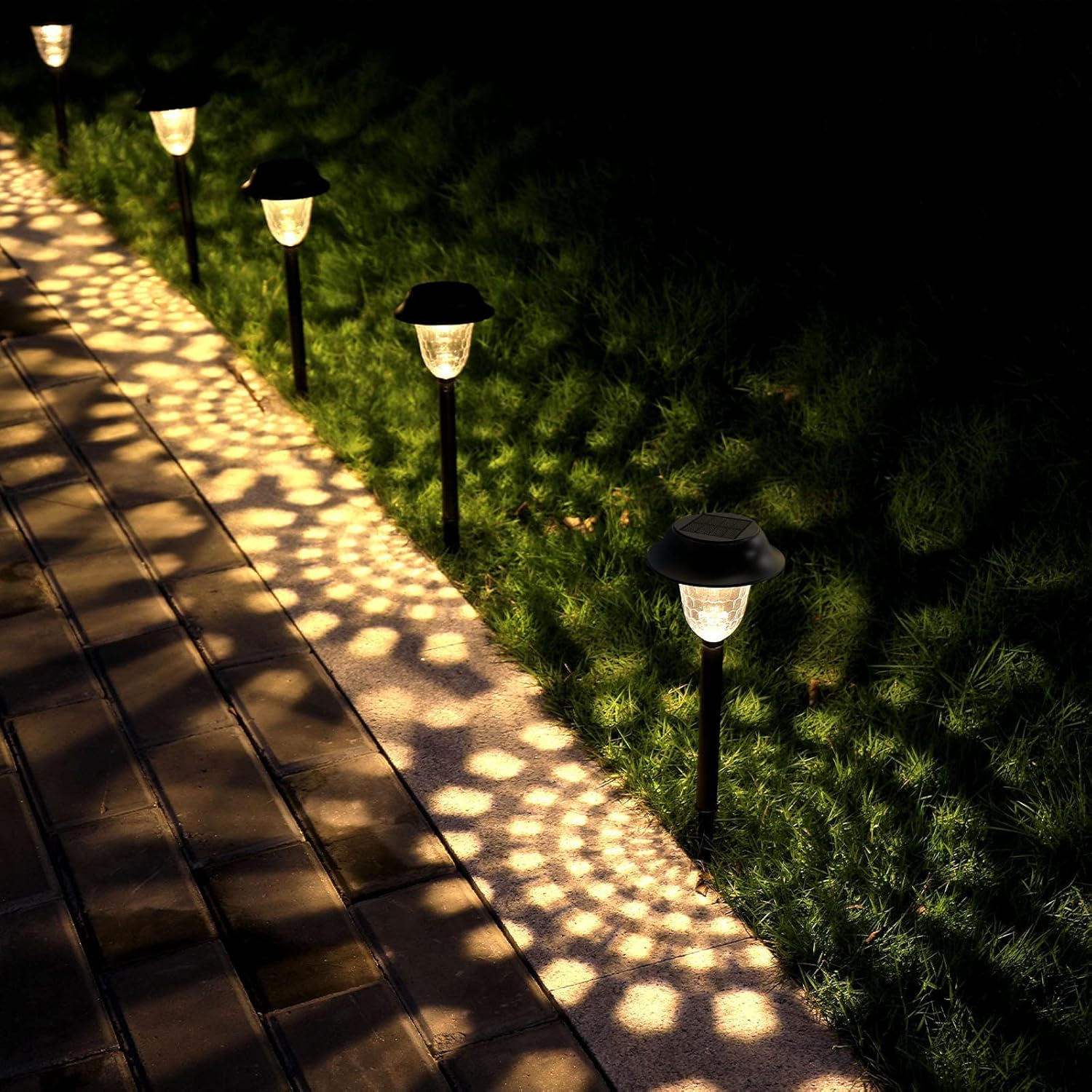 t1 Solar-Gartenleuchten für den Außenbereich, 8 LED-Solar – Bild 1