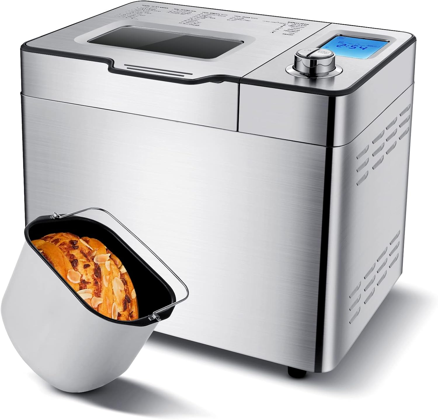 y1 COOCHEER Brotbackautomat 550W mit 25 Backprogrammen, 3 Brotgrößen und 3 Backfarben – Bild 1