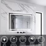 Skybathroom LED-beleuchteter Badezimmerspiegel mit Antibeschlag-Pad – Bild 2